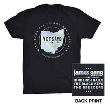Load image into Gallery viewer, VetsAid 2022 Foil Black Tee