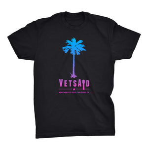 VetsAid 2023 Gradient Palm Black Tee