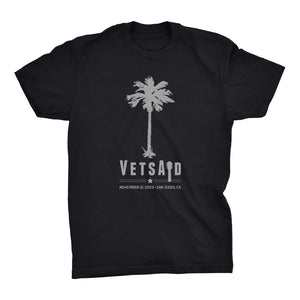 VetsAid 2023 Gray Palm Black Tee